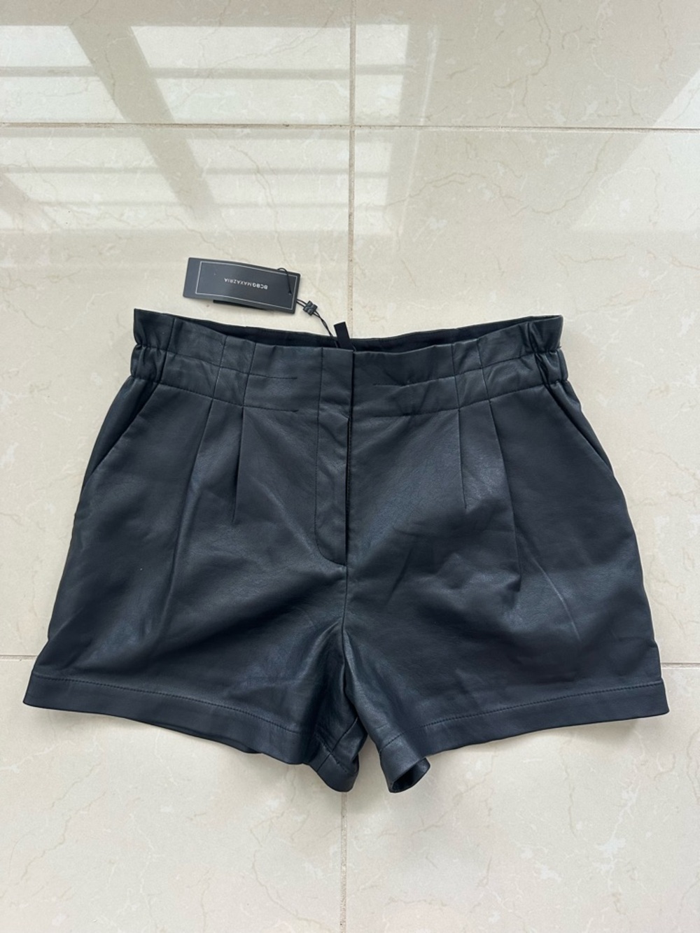 NWT BCBGMaxAzria Symon Faux Leather Shorts M (approx 30” waist)